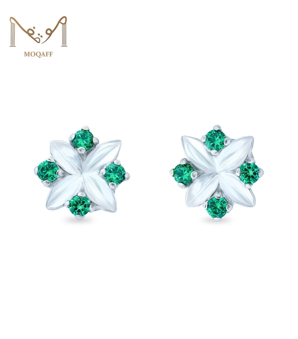 Humnava Ring & Studs (green)