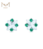 Humnava Ring & Studs (green)